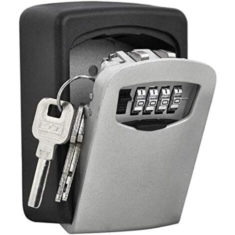 Crea – Armoire à clés murale haute sécurité – Coffre à code 4 chiffres – Résistant aux intempéries – Pour clés de maison et voiture