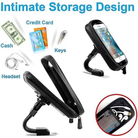 CREA Support de téléphone pour moto étanche Rotation 360 Moto Scooter Smartphone