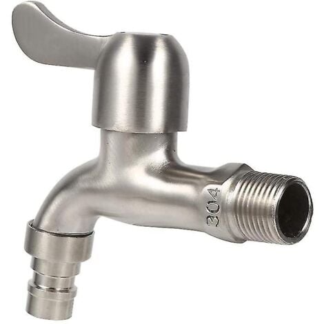 CREA Robinet de jardin en acier inoxydable 304, robinet d'eau mural extérieur robuste et durable (g 1/2'' )