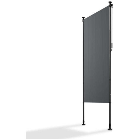 Juskys Voile d'ombrage verticale Barbados - Protection solaire et contre la vue, extensible, store à clipser sans perçage, résistant aux intempéries, déperlante - 100x310 cm, Beige
