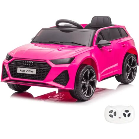 Audi RS6 Elettrica per Bambini 12V - 1 a 5 anni - con Telecomando - Rosa