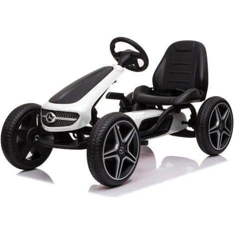 Go Kart per Bambini Mercedes - 3 a 7 anni - Ruote in EVA - Bianco