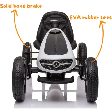 Go Kart per Bambini Mercedes - 3 a 7 anni - Ruote in EVA - Bianco