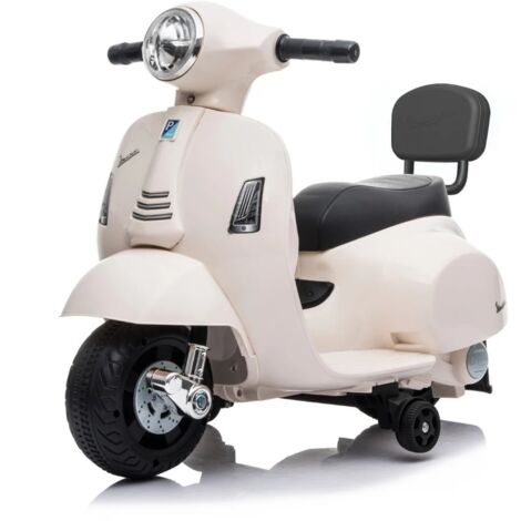 Vespa GTS 6V - Mini Scooter Eléctrico para Niños - 1 a 3 años - Blanco