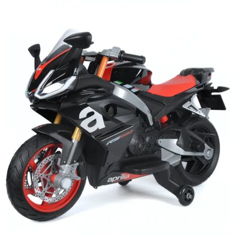 Moto Aprilia RS660 Eléctrica para Niños 12V - Negro