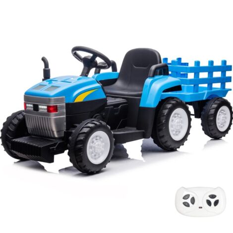 T7 12V- Tractor Eléctrico para Niños - 2 a 5 años - Azul