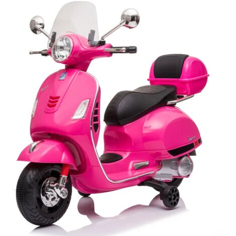 Vespa GT Scooter Eléctrico para Niños - Batería de 7.2V - 3 a 6 años - con Maletero - Rosa