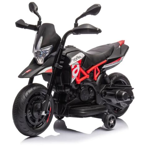 Aprilia Dorsoduro 900 Mini 6V - Moto Eléctrica para Niños - 1 a 3 años - Rojo