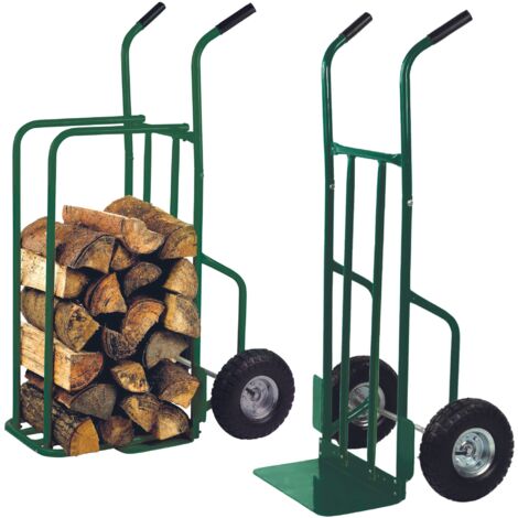 Toolland Sackkarre für Holz, Luftreifen, Grün, Tragkraft 250 kg