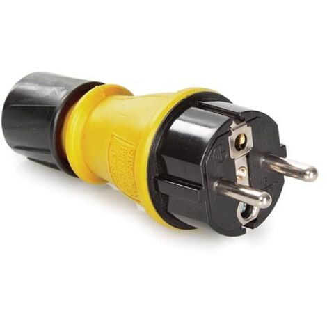 Perel Robuster IP54 Außenstecker, Schutzkontakt/Schuko, mit Deckel und Kabelverschraubung (1/3)