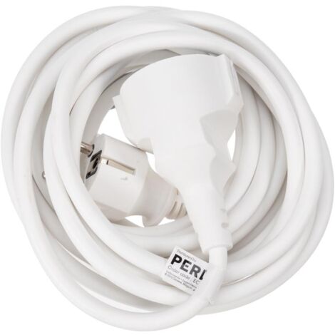 Rallonge électrique Perel 20m - 16A/3500W, 3 Fils 1.5mm², Prise E/F, Orange, Pour Intérieur - 9