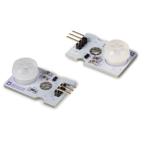 Whadda Mikro-PIR-Bewegungssensor, Modul, 3,3-5 VDC, Erfassungsbereich 4 m, Erfassungswinkel 100°, 2 Stück, Weiß (1/3)