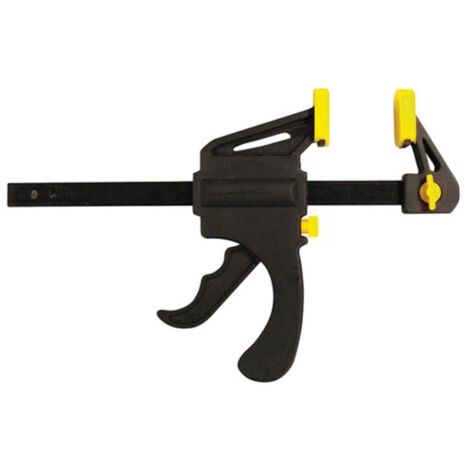 Toolland Quick Grip Klemmen, Set von 2 Stück, Spannweite 150 mm, PVC und Nylon, Schwarz (1/4)