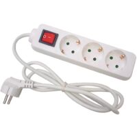 STROMVERSORGUNG, 3 AUSGÄNGE MIT SCHALTER - 3 M KABEL VELLEMAN EB3S-3-G