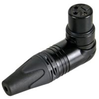Neutrik NC3FRX-BAG XLR-Steckverbinder Buchse, gewinkelt Polzahl: 3 Schwarz 1 St.