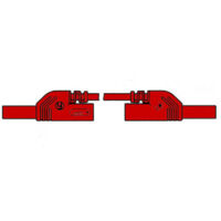 Hirschmann BERÜHRUNGSSICHERE UMSPRITZTE MESSLEITUNG 4mm 25cm / ROT (MLB-SH/WS 25/1)