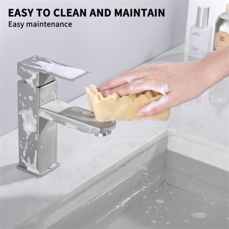Rubinetto del Bagno Miscelatore per Lavabo a Due vie per Bagno Rubinetto per Lavabo in Acciaio Inossidabile Rubinetto per Lavabo Classico Spazzolato