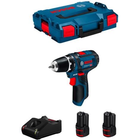 12V Bohrschrauber BOSCH GSR12V-15 + 2x 2Ah Akkus + Ladeger√§t + L-Boxx Koffer - 0601868109 (1/5)