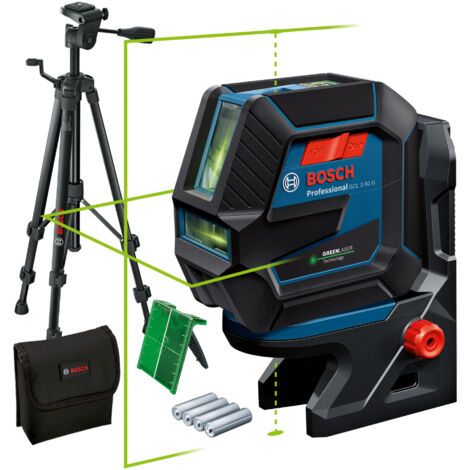 Bosch Linienlaser GCL 2-50 G, Baustativ, Zubehör, Tasche