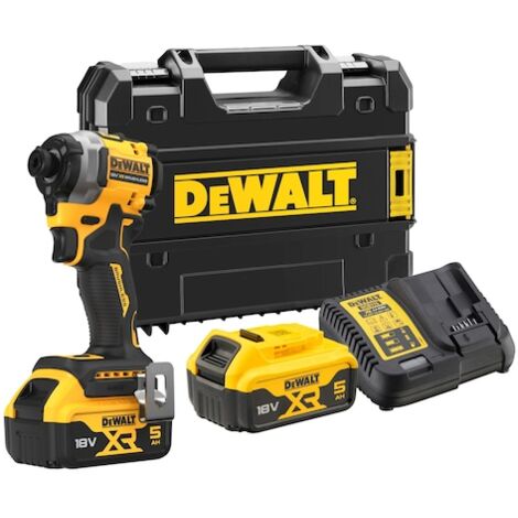 18V DEWALT Brushless-Schlagschrauber + 2 Li-Ion 5Ah Akkus + Ladeger√§t + Tstak-Koffer - DCF850P2T