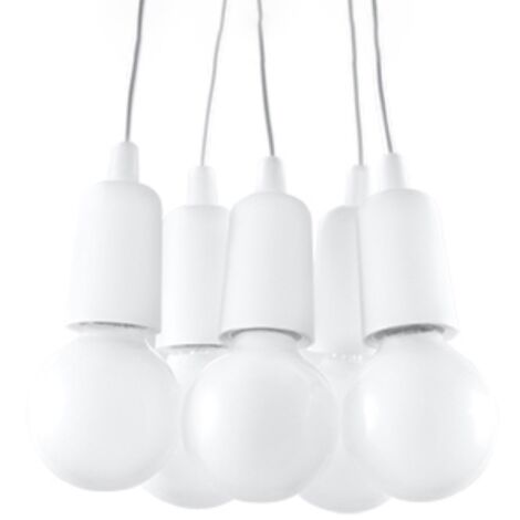 DIEGO 5 pendant lamp white