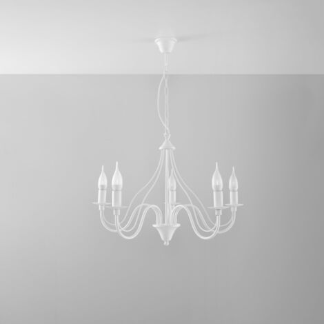 MINERWA 5 chandelier white