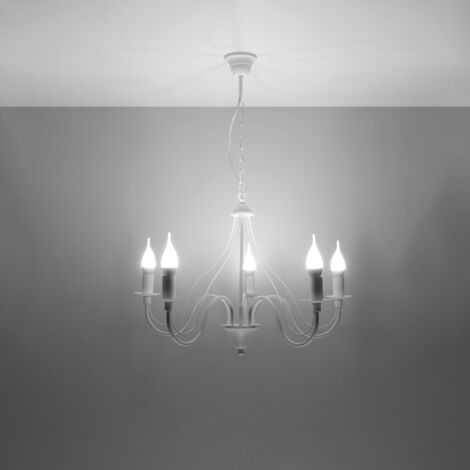 MINERWA 5 chandelier white