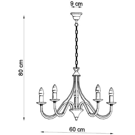 MINERWA 5 chandelier white