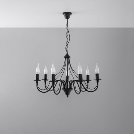 MINERWA 7 Black chandelier