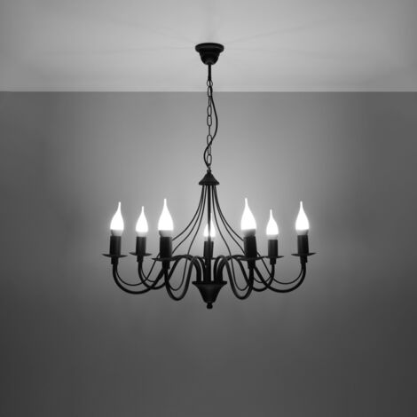 MINERWA 7 Black chandelier