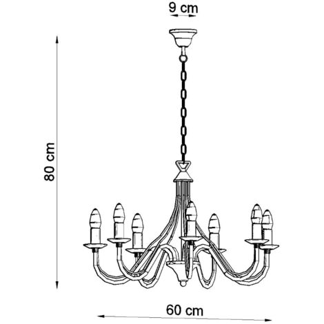 MINERWA 7 Black chandelier