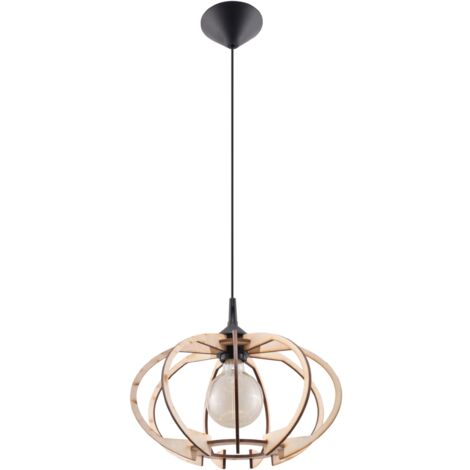 MANDELINO pendant lamp in natural wood