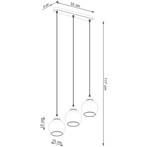 ALINO 3 Black pendant lamp