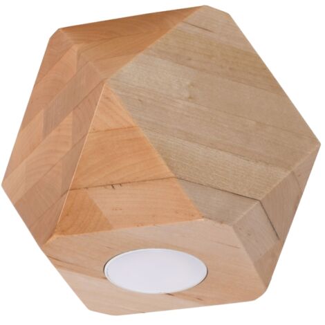 WOODY 1 Ceiling lamp in natural wood (1/5)