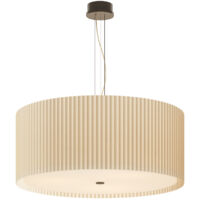 E1 BOLENA handmade ponge' pleated pendant lamp