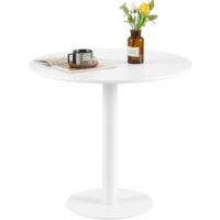 H.J Wedoo – Table à manger ronde pliante 80x80cm – Plateau MDF facile à nettoyer – Pour 2 à 4 personnes – Hauteur 73cm – Design minimaliste