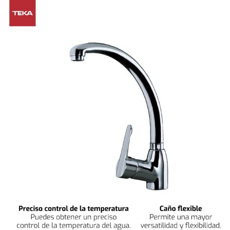 Grifo de cocina Monomando caño alto Tipo C Altura Max 24,8cm TEKA (1/4)