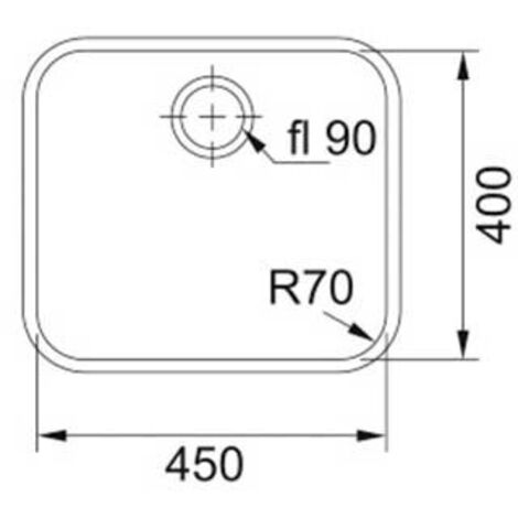 Fregadero Bajo encimera Acero inoxidable Cuadrado 1 Senos MEPAMSA (1/2)