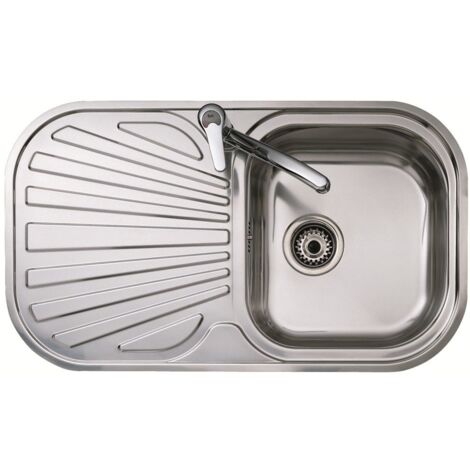 Fregadero Sobre encimera Acero inoxidable Rectangular 1 Senos TEK