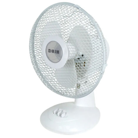 Ventilador de sobremesa 'VM23' fijo y oscilante (21W aspas de Ø23cm y 2 velocidades) IP20 38x37x20cm color blanco