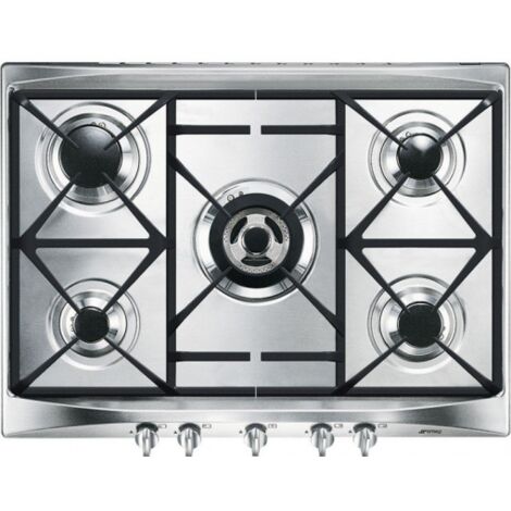 Placa a Gas Natural Superficie Acero inoxidable 68,5cm 5 Zonas SM (1/2)