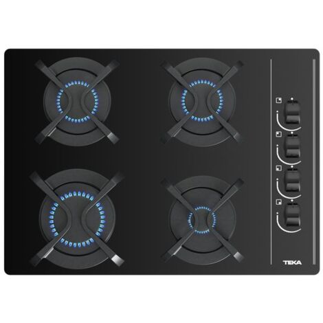TEKA PLACA CRISTAL GAS GBC64003KBA 4F REDONDEADO NEGRO (1/10)