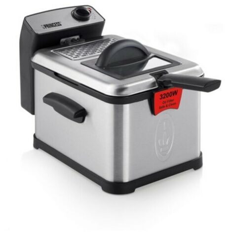 Freidora Princess 01.183001.01.050 3 L Negro Plateado