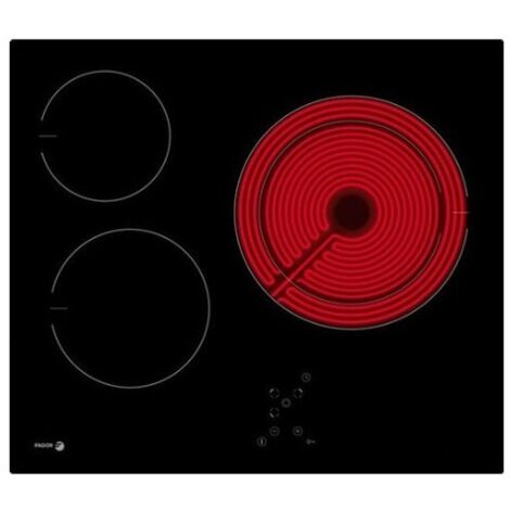 Placa Vitrocerámica 59,2cm 3 zonas de cocción, incluida doble zon