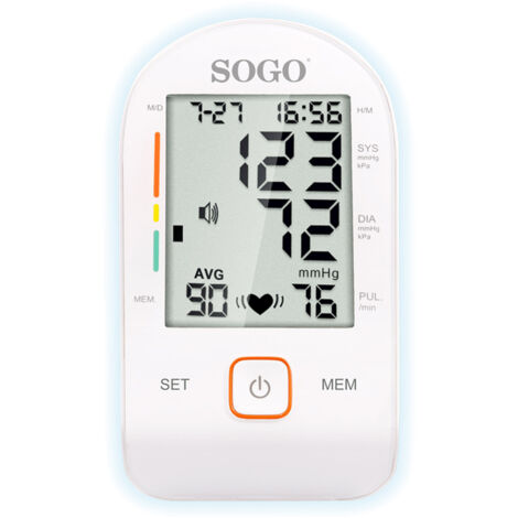 Tensiómetro Antebrazo Automático LCD Sogo SS14075W Blanco (1/2)