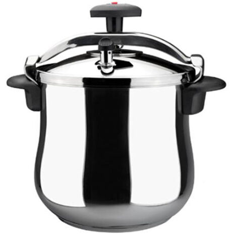 Olla coc pres 06lt tradicional bombeada inox star magefesa