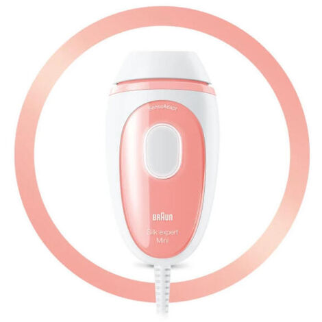 Depiladora Depiladora luz pulsada IPL BRAUN IPL PL1000 Rosa, Blan (1/4)