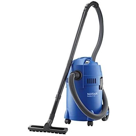 Nilfisk Aspirador de Bricolaje Buddy II 18, con o sin Bolsa, 1200 W, 18 litros, 74 Decibelios, Azul