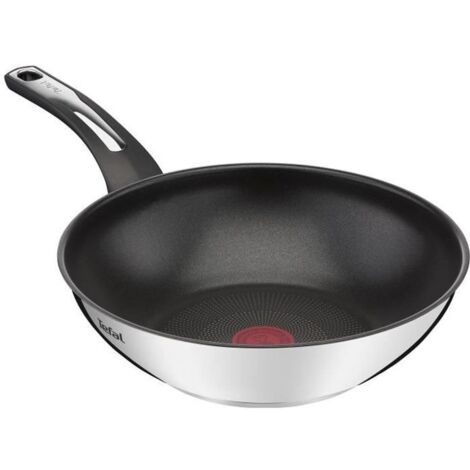 sartén wok de acero inoxidable 28cm - e3001904 - tefal -