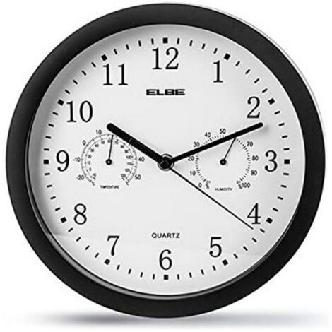 Reloj pared higrÓmetro termÓmetro 25cm diametro rp-1005-n el